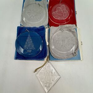 A Medley of Carols Lucite Christmas Ornaments Limited Edition Lot Of 5 -1980’s